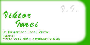 viktor imrei business card